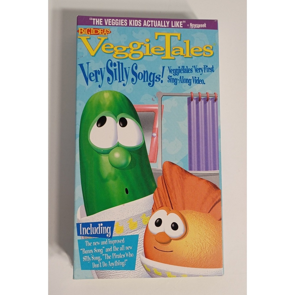 VeggieTales Very Silly Songs Sing Along VHS Video Tape Kids Christian Movie